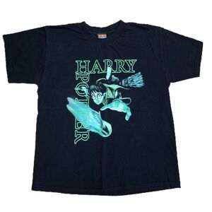 Vtg 2000 Harry Potter & The Sorcerers Stone Glow In Dark Shirt Youth XL Adult Sm